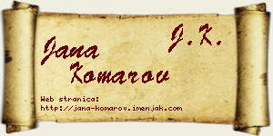Jana Komarov vizit kartica
